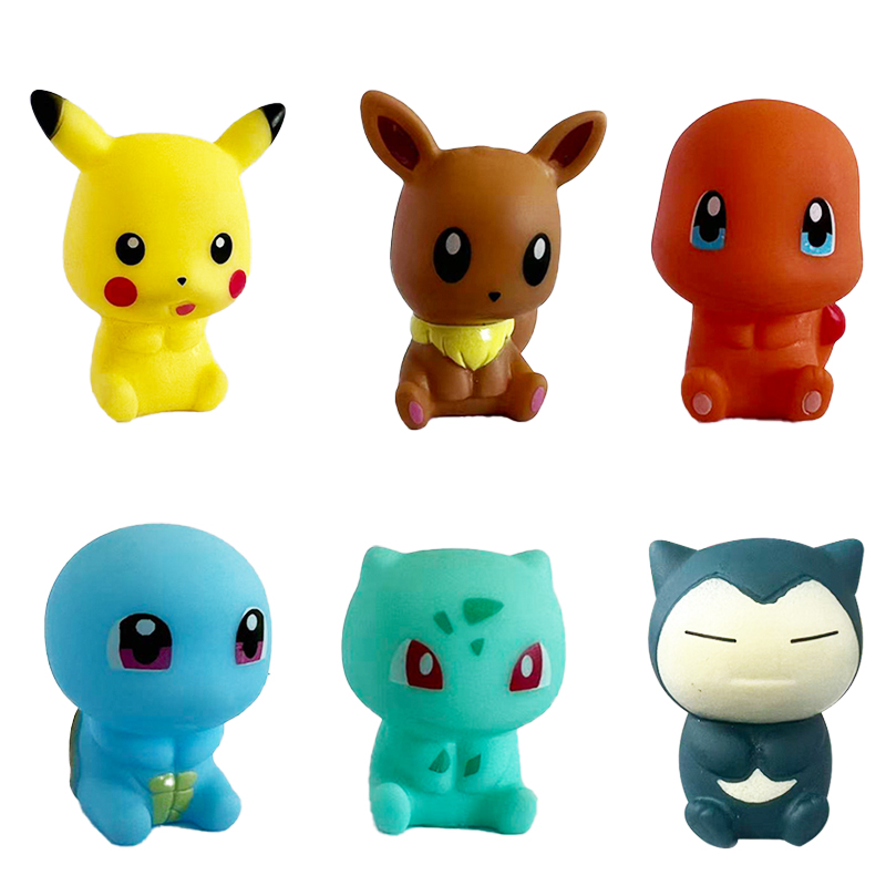 6Pcs Pokemon Bath Toys Pikachu - Party Games Baby Shower recension och pris