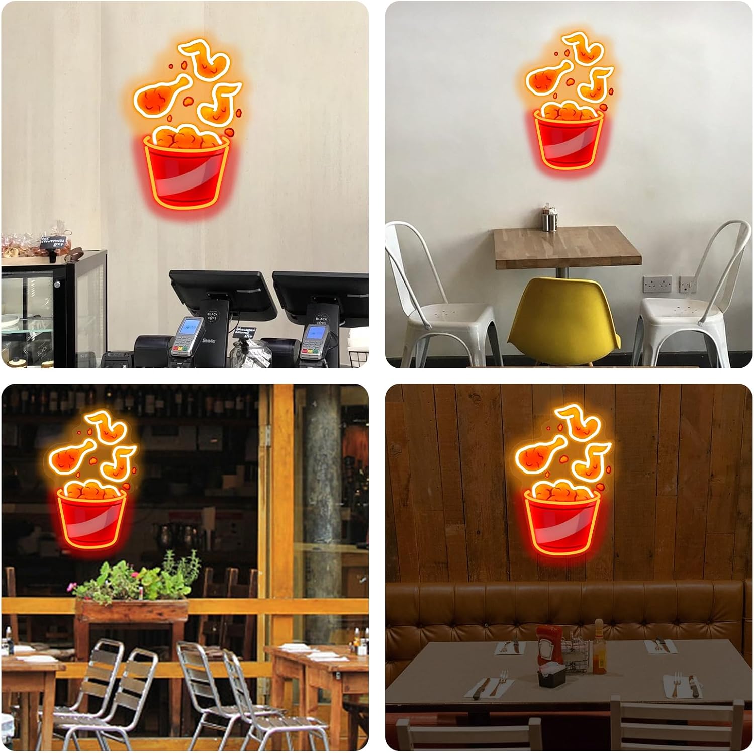 Fried Chicken Neon Sign USB Di - Party Games Shop recension och pris