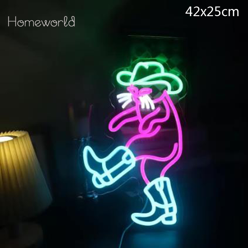 Cowboy Cat Neon Light Sign Dim - Party Games Shop recension och pris