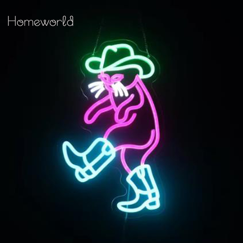 Cowboy Cat Neon Light Sign Dim - Party Games Shop recension och pris