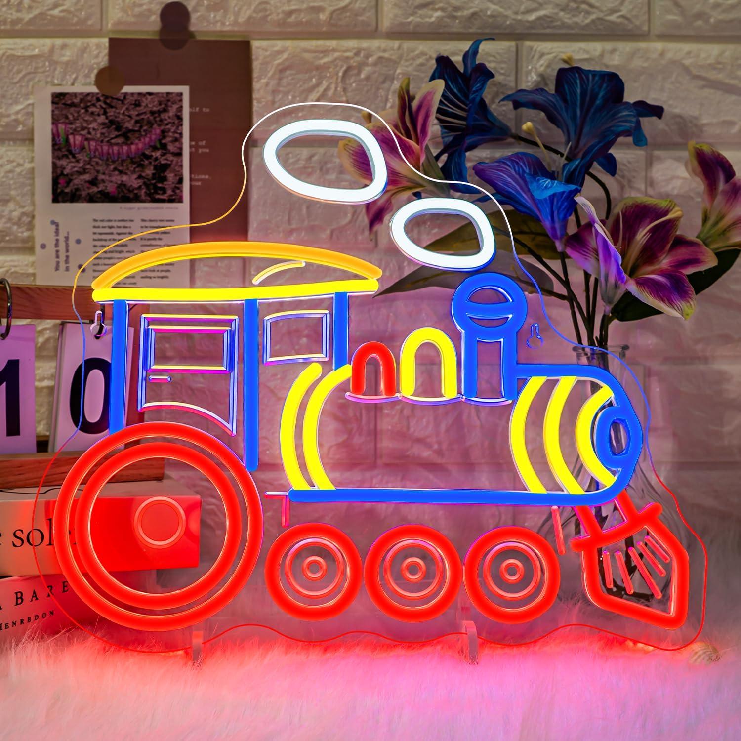 Train Neon Sign Locomotive Led - Party Games Shop recension och pris
