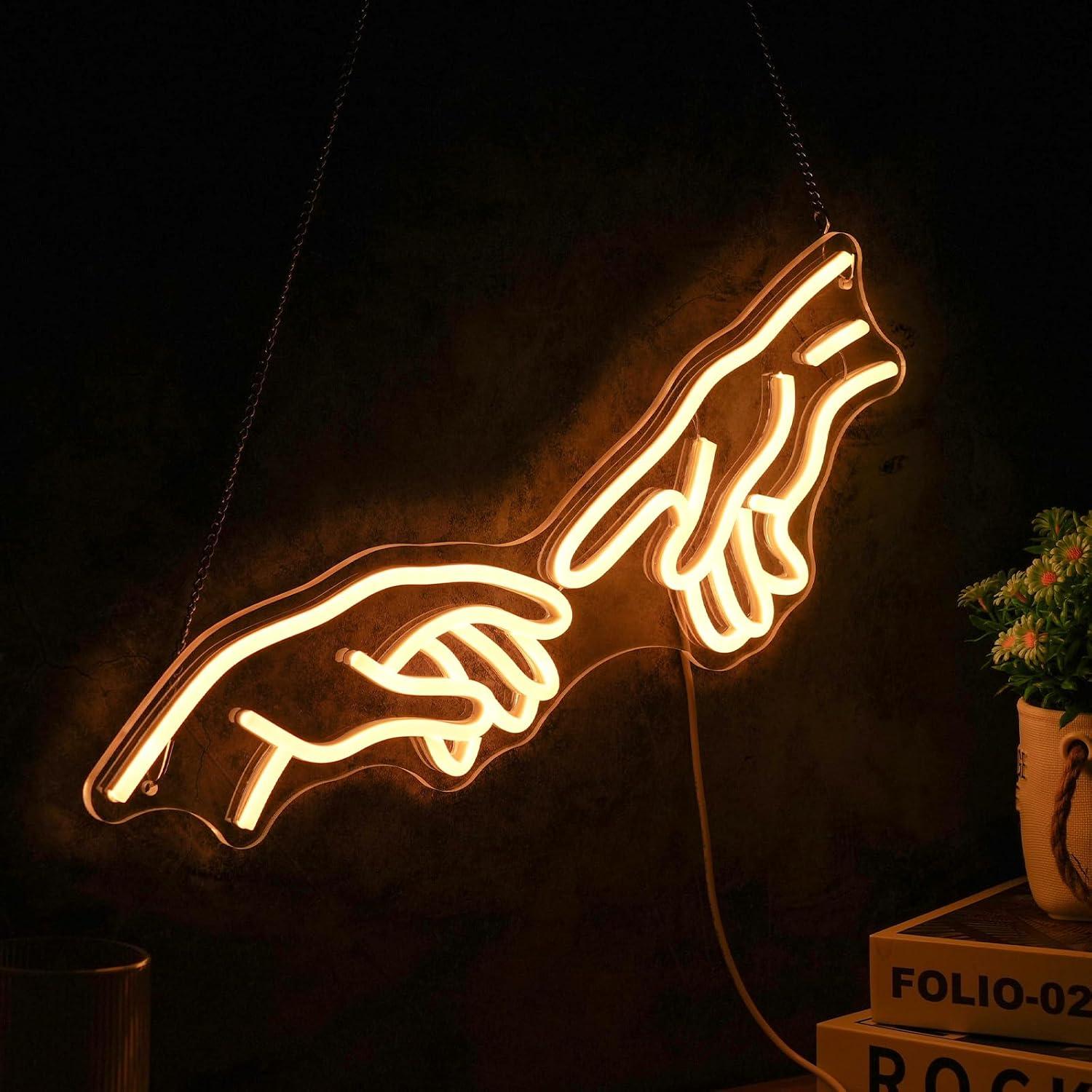 Hands Of God Gesture Neon Sign - Party Games Shop recension och pris