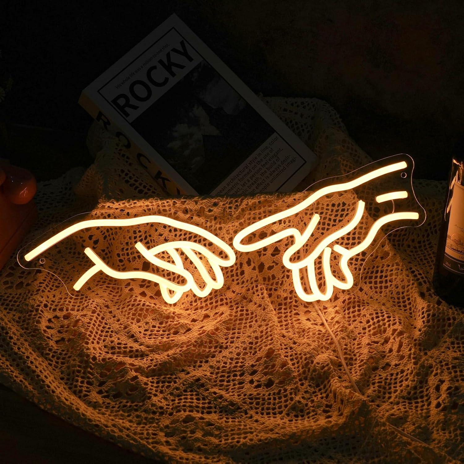 Hands Of God Gesture Neon Sign - Party Games Shop recension och pris