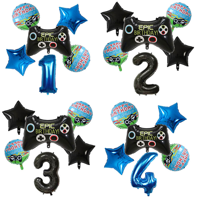 6pcs Gamepad Boy Game Foil Hel - Party Games Kids Birthday recension och pris