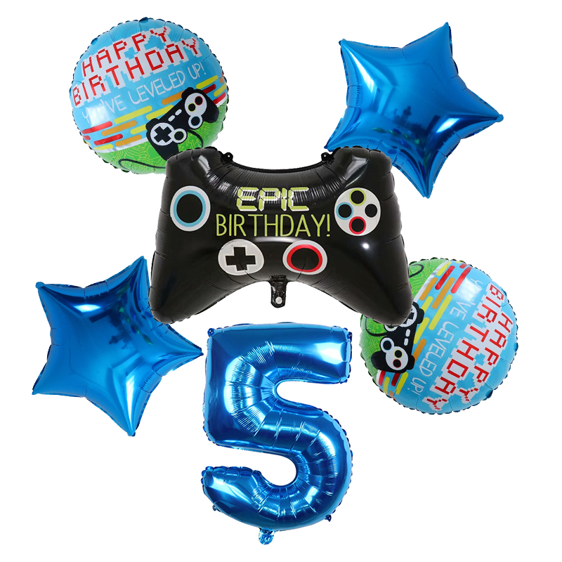 6pcs Gamepad Boy Game Foil Hel - Party Games Kids Birthday recension och pris