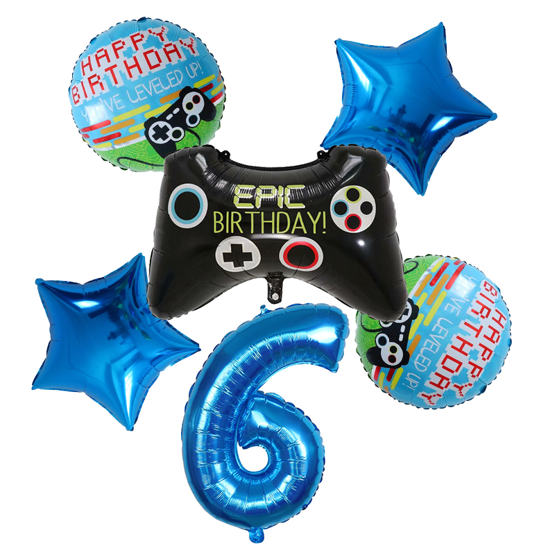 6pcs Gamepad Boy Game Foil Hel - Party Games Kids Birthday recension och pris