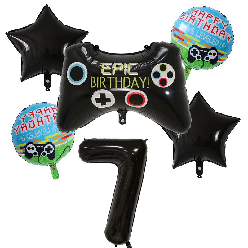6pcs Gamepad Boy Game Foil Hel - Party Games Kids Birthday recension och pris