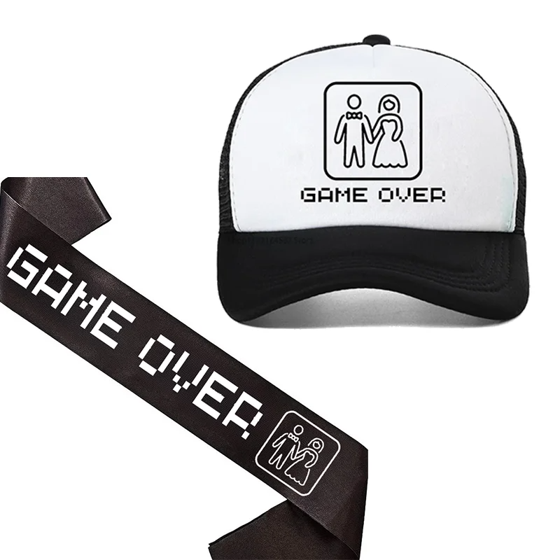Groom To Be Sash Game Over Hat - Party Games No Supplies recension och pris