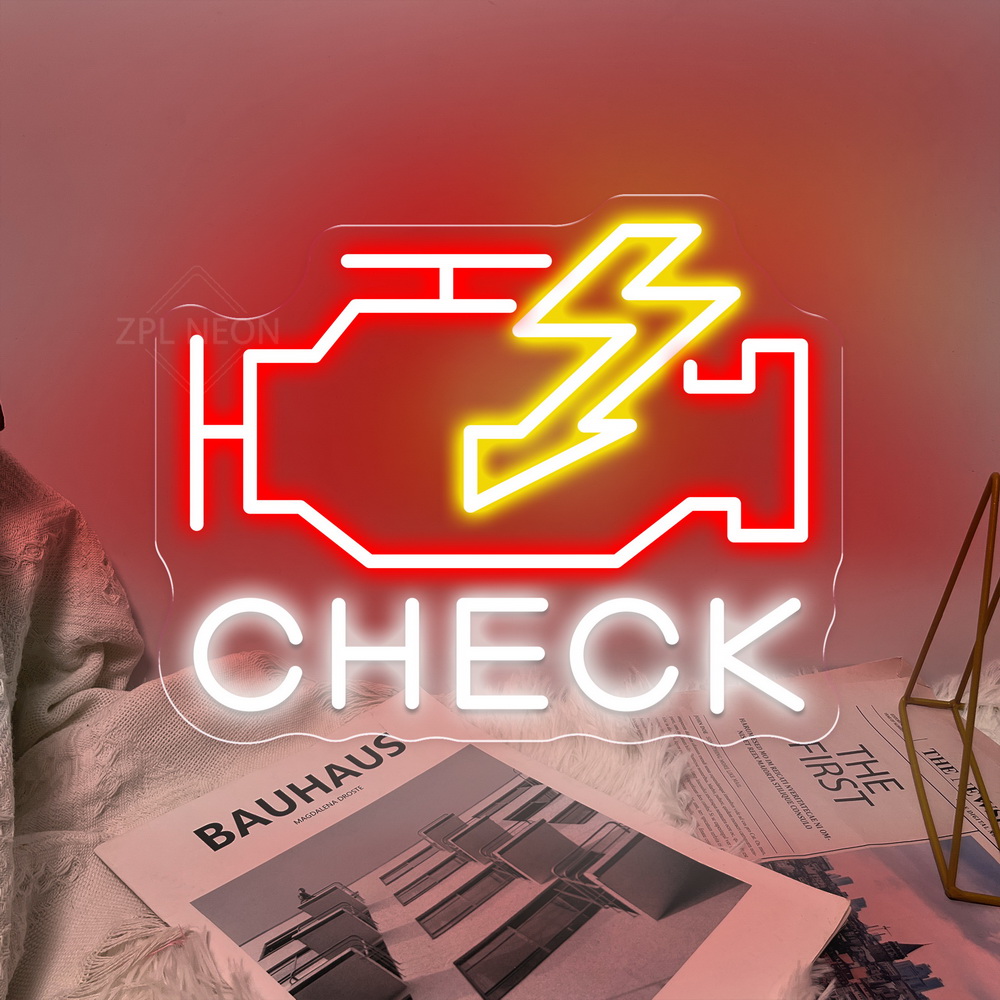 Check Engine Neon Sign Led Lig - Party Games Shop recension och pris