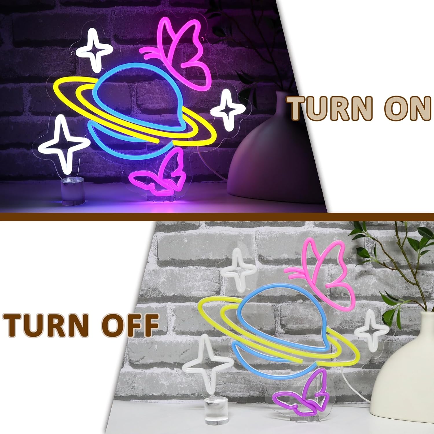 Planet Butterfly Star Neon Sig - Party Games Shop recension och pris