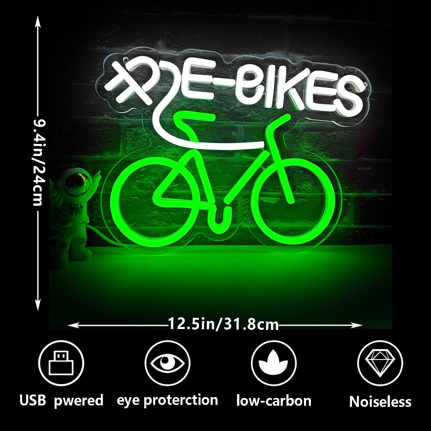 Bicycle Neon Sign USB Dimmable - Party Games Shop recension och pris