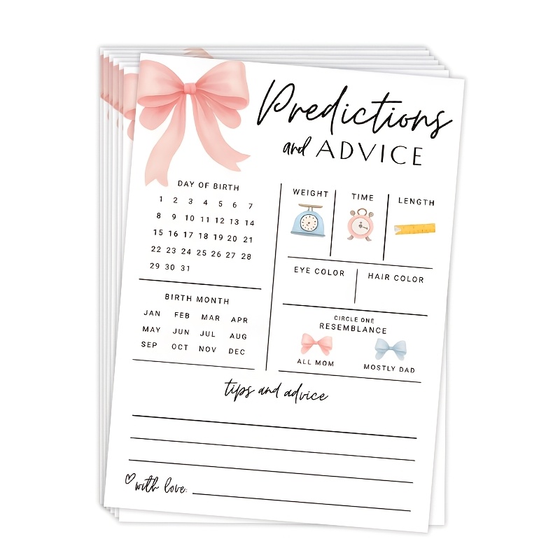 20PCS Baby Prediction and Sugg - Party Games Baby Shower recension och pris