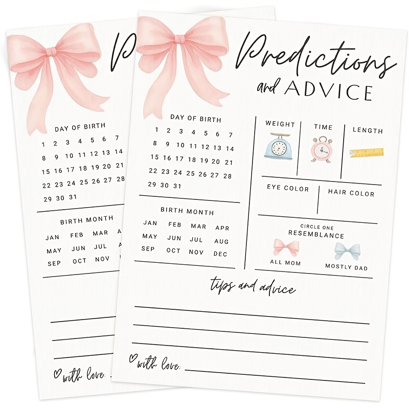20PCS Baby Prediction and Sugg - Party Games Baby Shower recension och pris