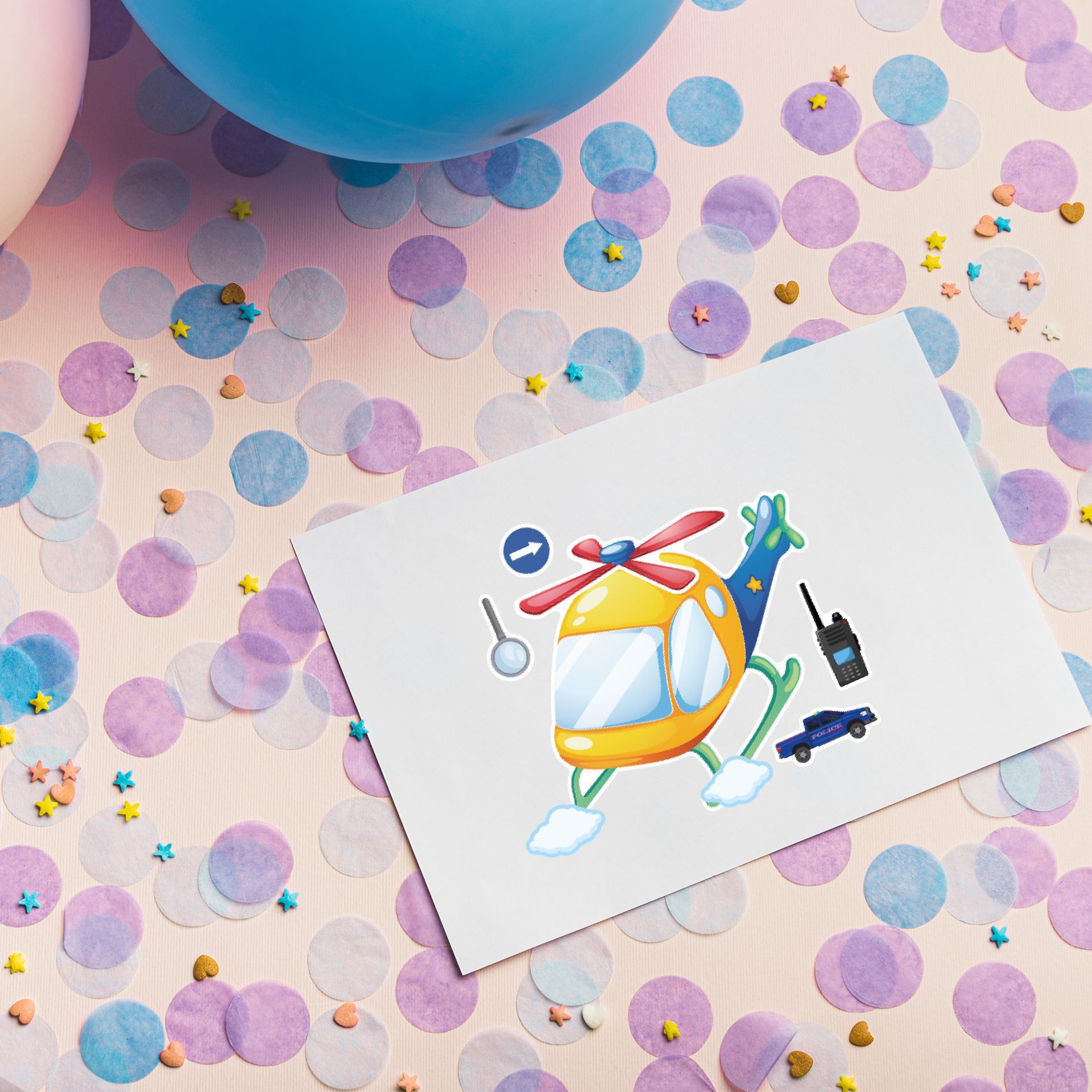 16Sheets Cartoon Vocation Poli - Party Games Kids Birthday recension och pris