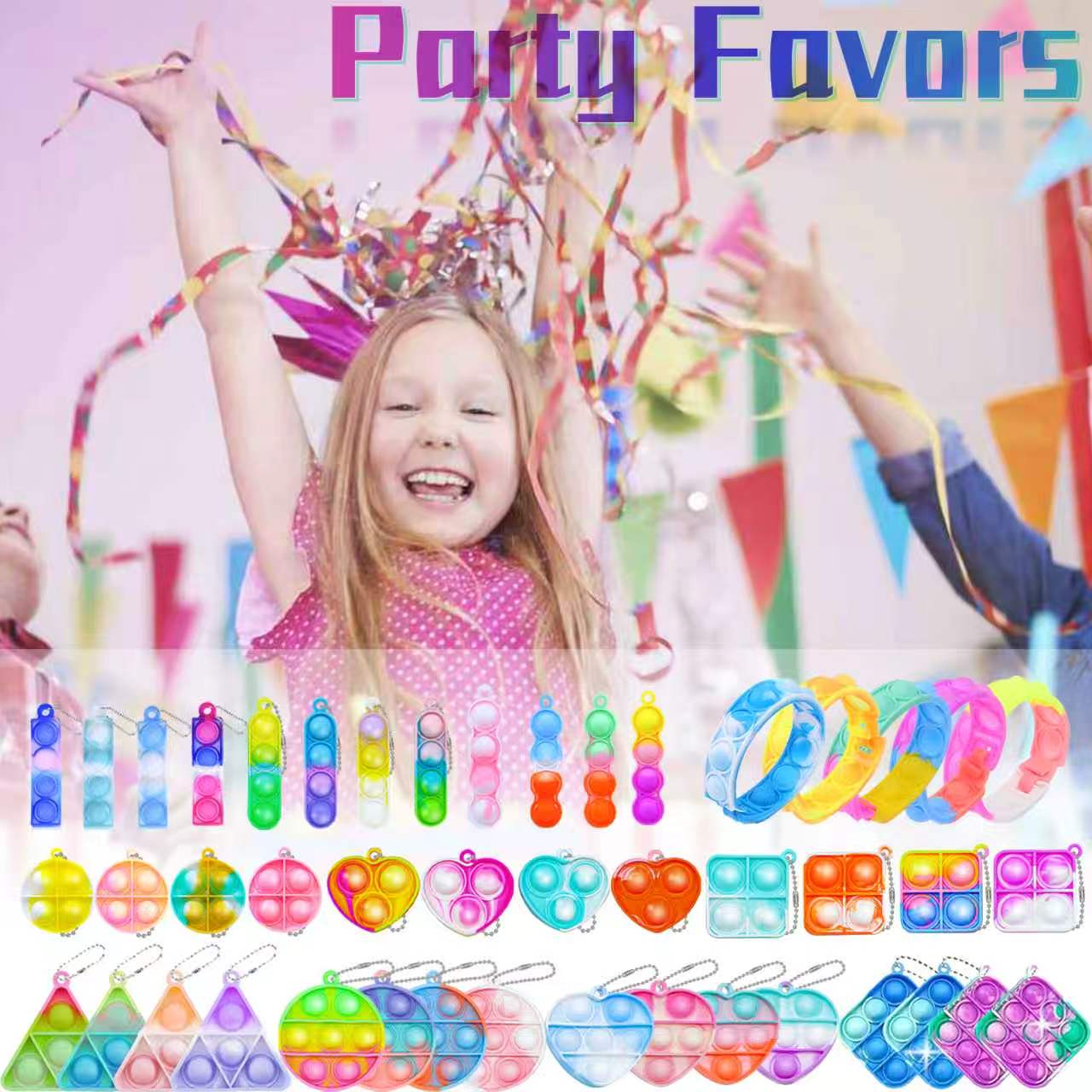 Mini Pop Keychain Fidget Toys  - Party Games Kids Birthday recension och pris