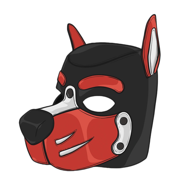 Erotic Colorful Dog Hood Mask  - Party Games Shop recension och pris