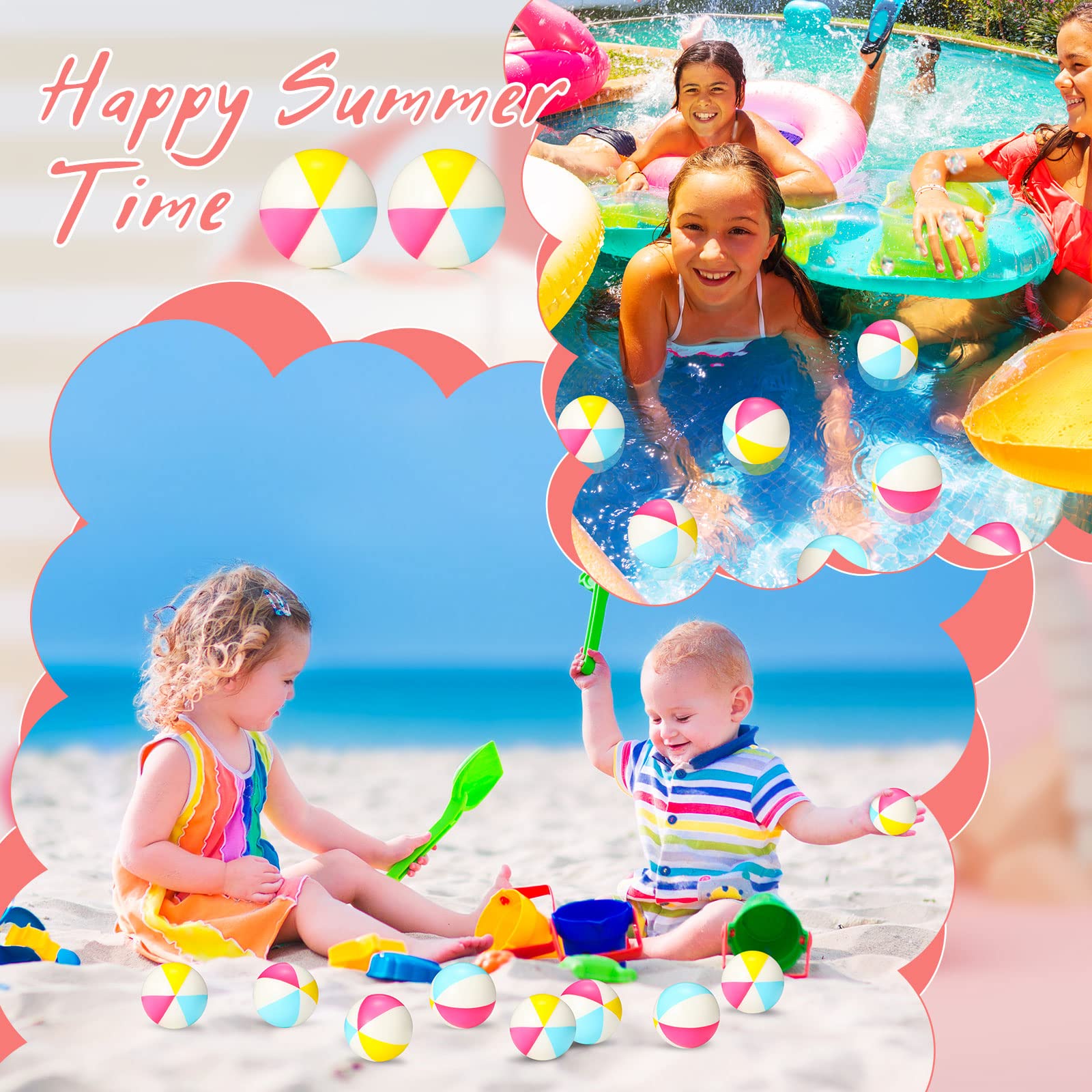 Mini Beach Stress Balls Foam P - Party Games Kids Birthday recension och pris
