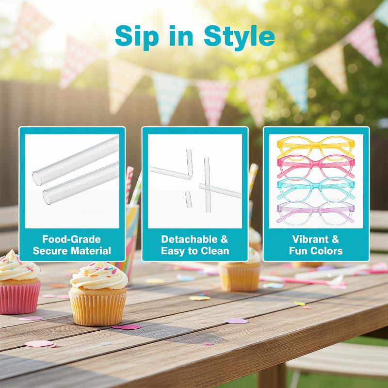 5Pcs Funny Eyeglass Shaped Dri - Party Games Kids Birthday recension och pris