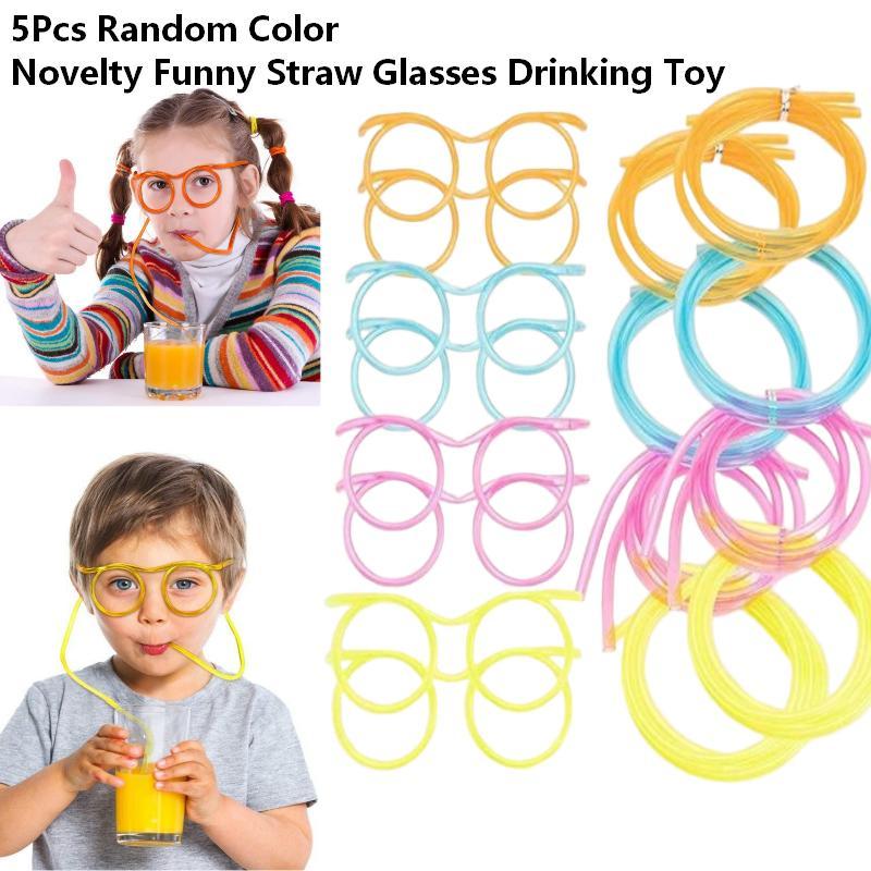 5Pcs Funny Eyeglass Shaped Dri - Party Games Kids Birthday recension och pris