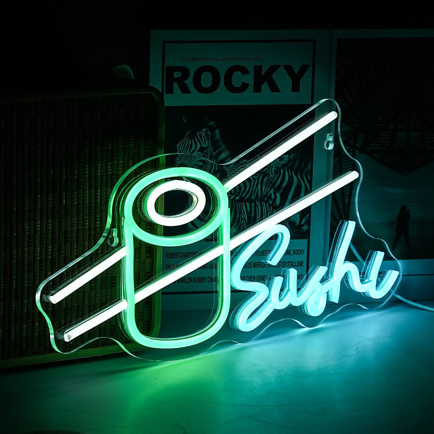 Sushi Neon Sign Bar Wine Glass - Party Games Shop recension och pris