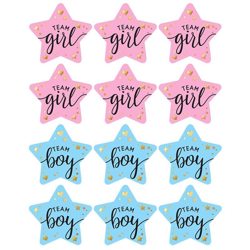 60Pcs Gender Reveal Stickers f - Party Games Baby Shower recension och pris