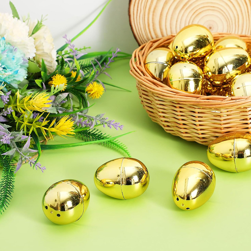 6-24Pcs Golden Easter Eggs Pla - Party Games No Supplies recension och pris